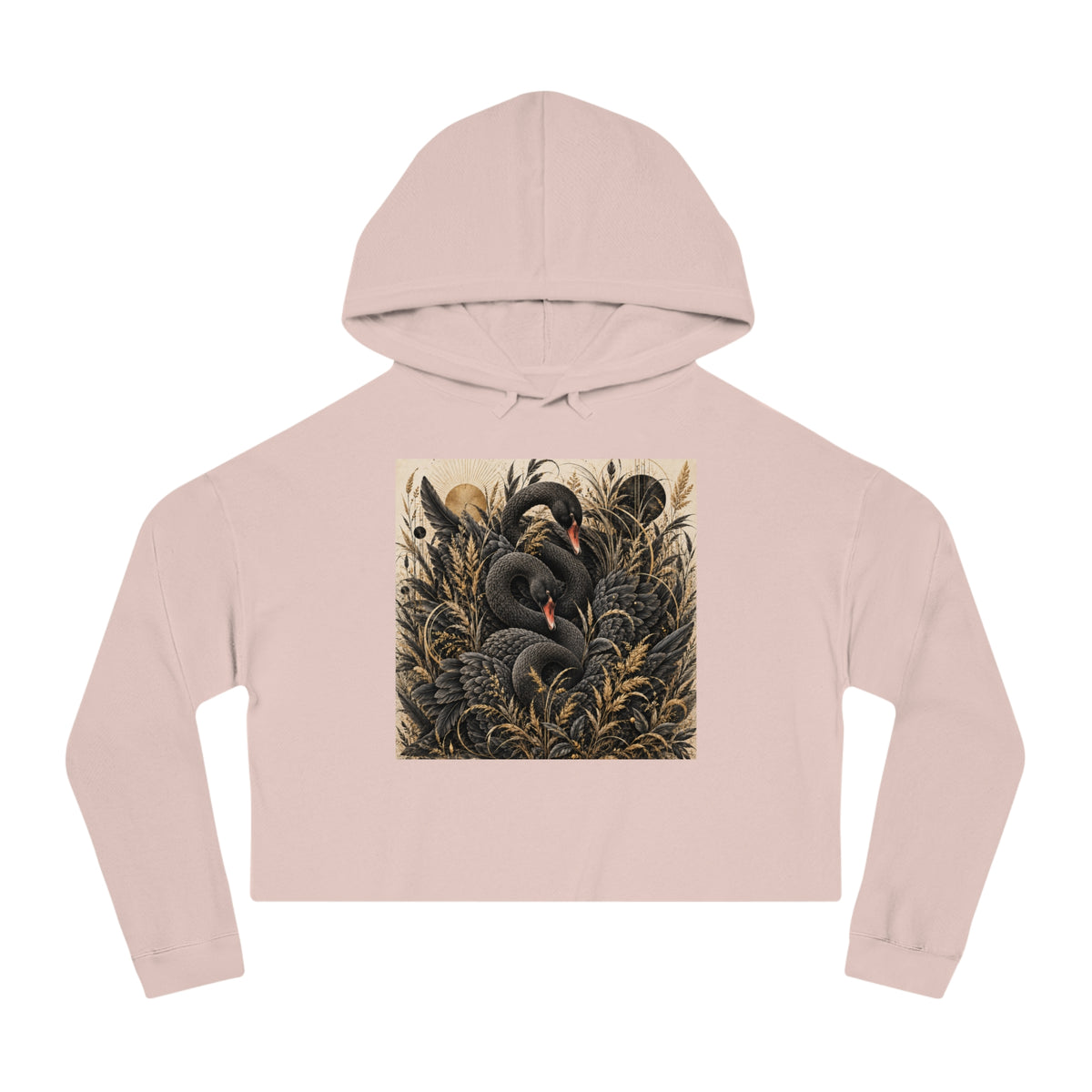 Noir Reverie Cropped Hooded Sweatshirt