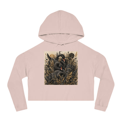 Noir Reverie Cropped Hooded Sweatshirt