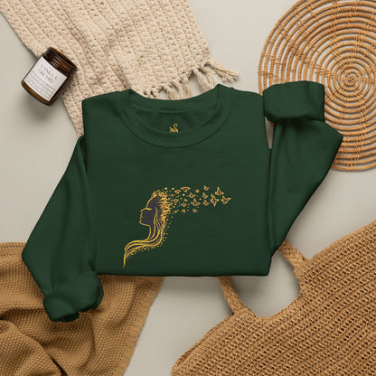 Her Flight Embroidered Sweatshirt