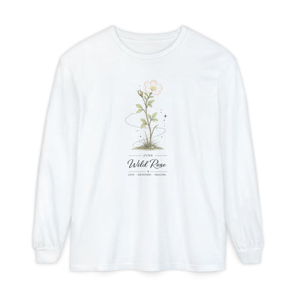 June Birth Flower Long Sleeve T-Shirt