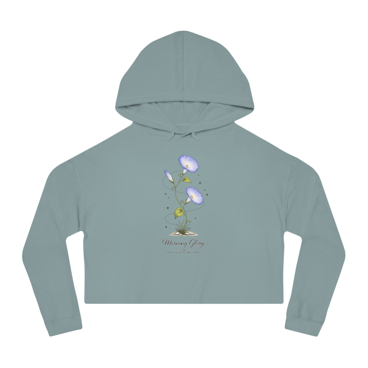 Morning Glory Cropped Hooded Sweatshirt
