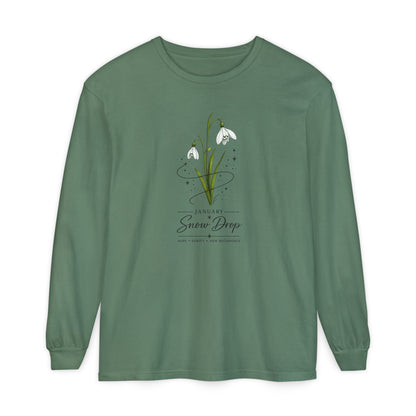 January Birth Flower Long Sleeve T-Shirt