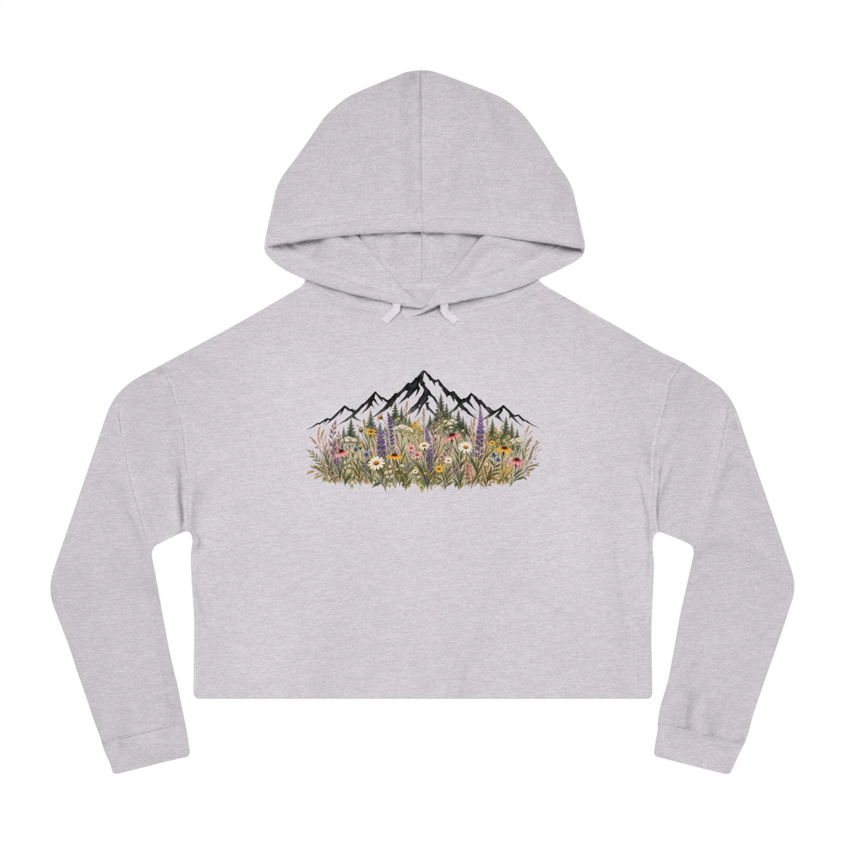 Summit Blooms Cropped Hooded Sweatshirt