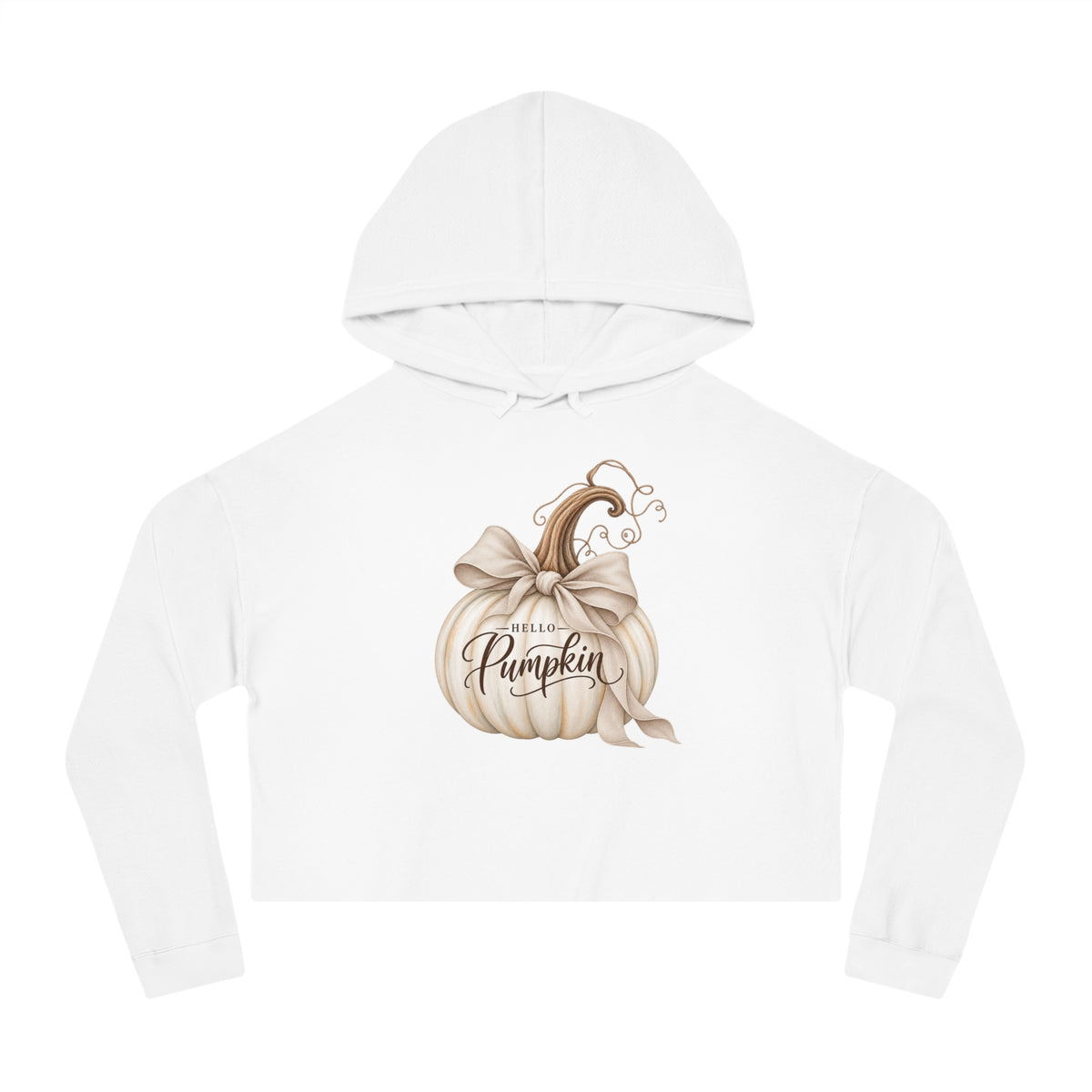 Pumpkin Charm Cropped Hooded Sweatshirt