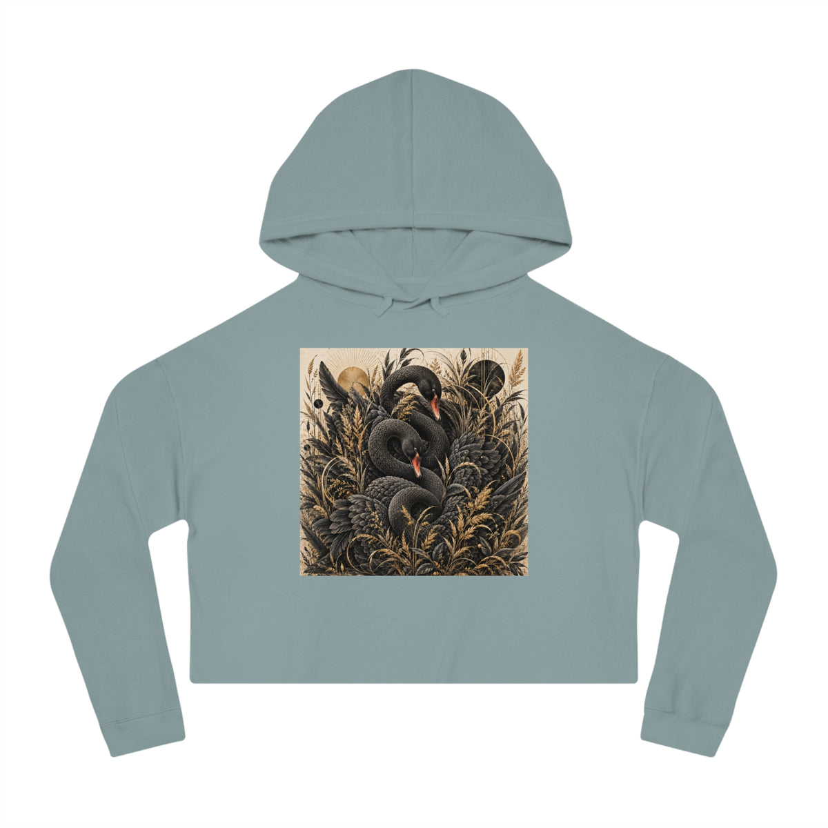Noir Reverie Cropped Hooded Sweatshirt