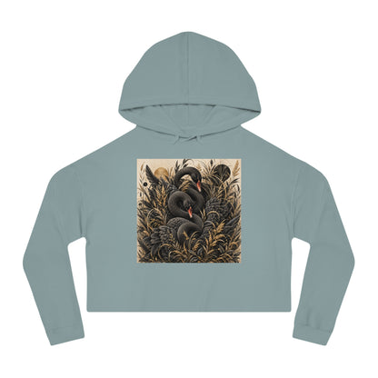 Noir Reverie Cropped Hooded Sweatshirt