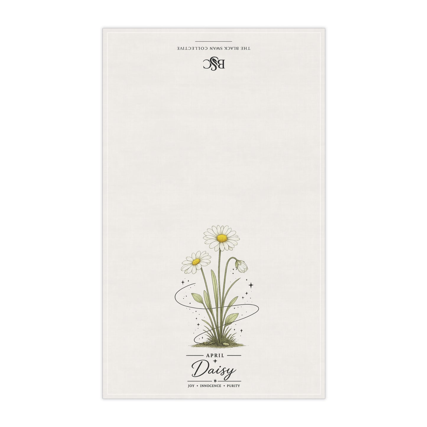 April Birth Flower Tea Towel