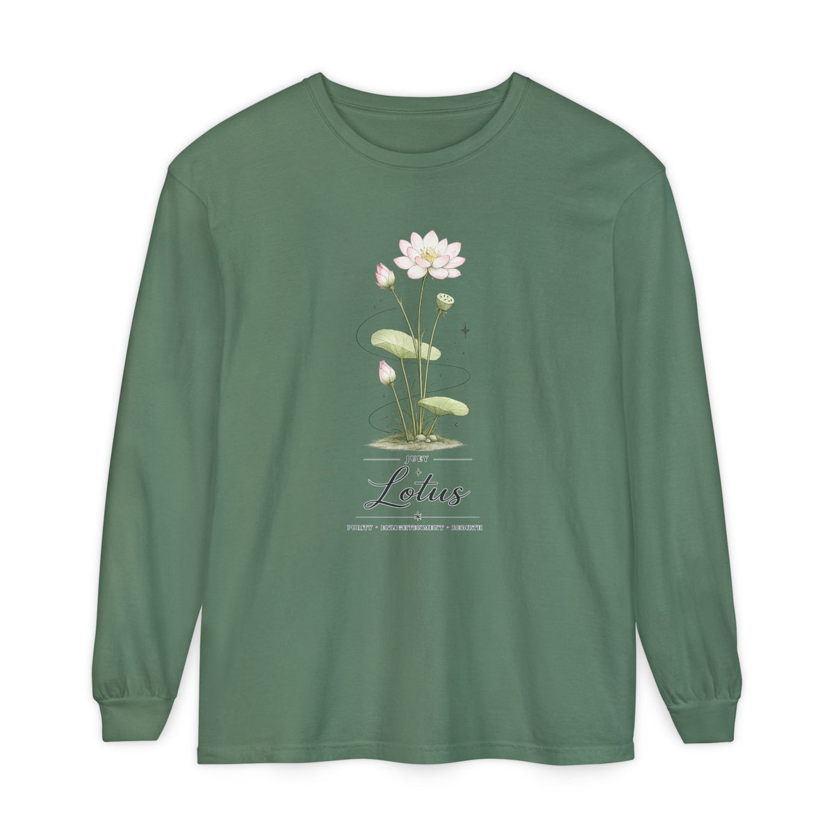 July Birth Flower Long Sleeve T-Shirt