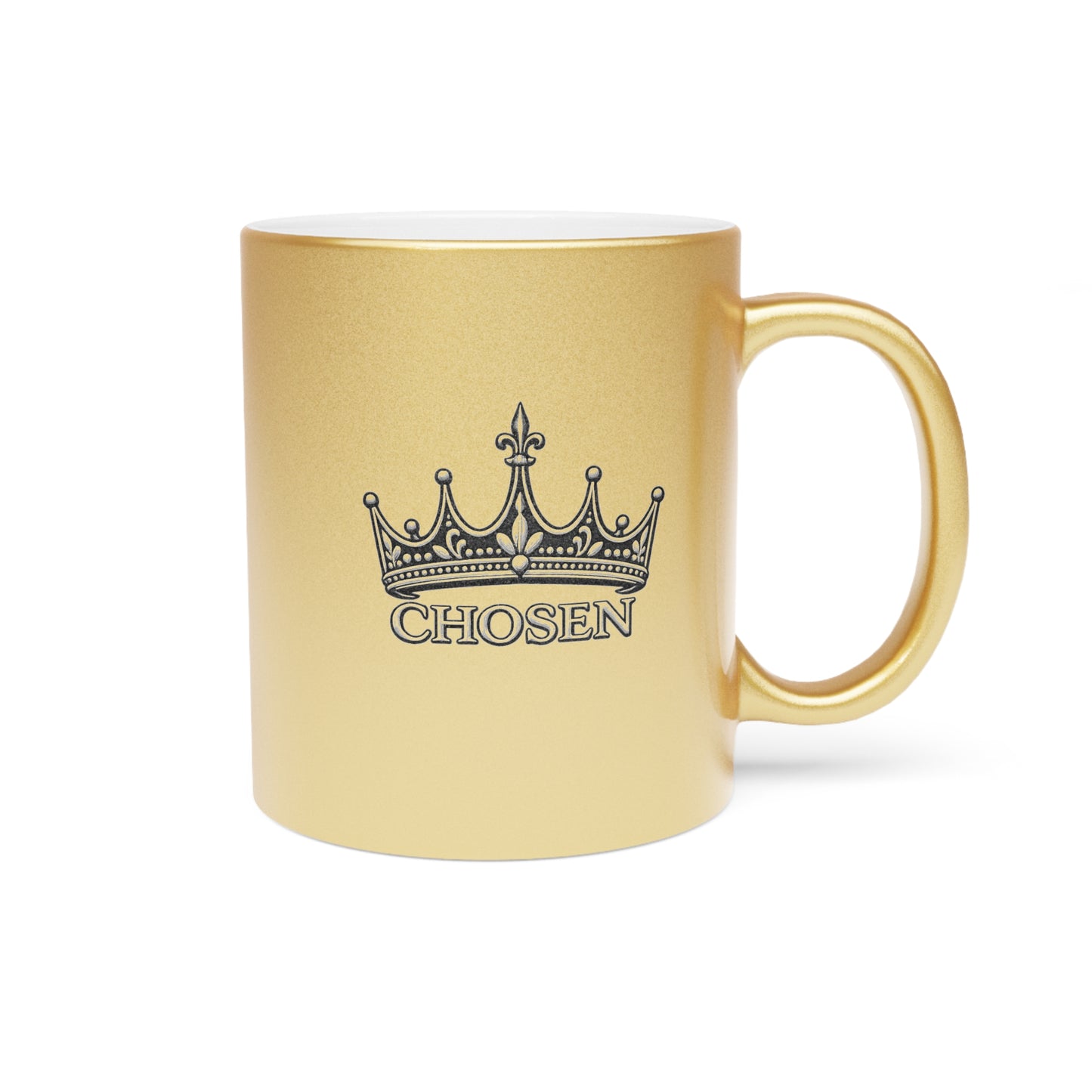 Chosen Crown Metallic Mug (Silver\Gold)