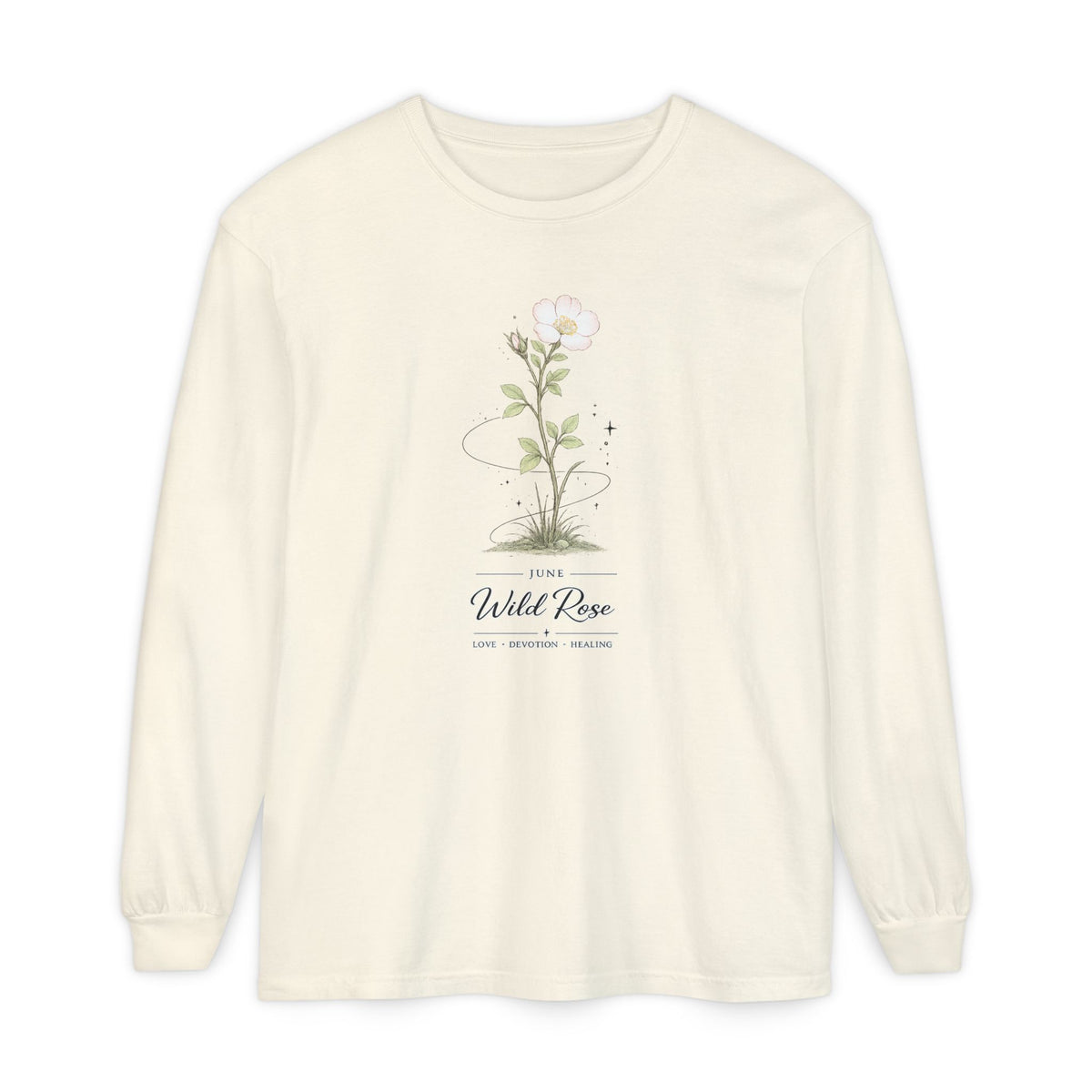 June Birth Flower Long Sleeve T-Shirt