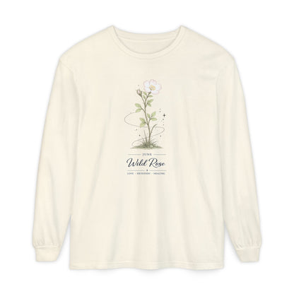 June Birth Flower Long Sleeve T-Shirt