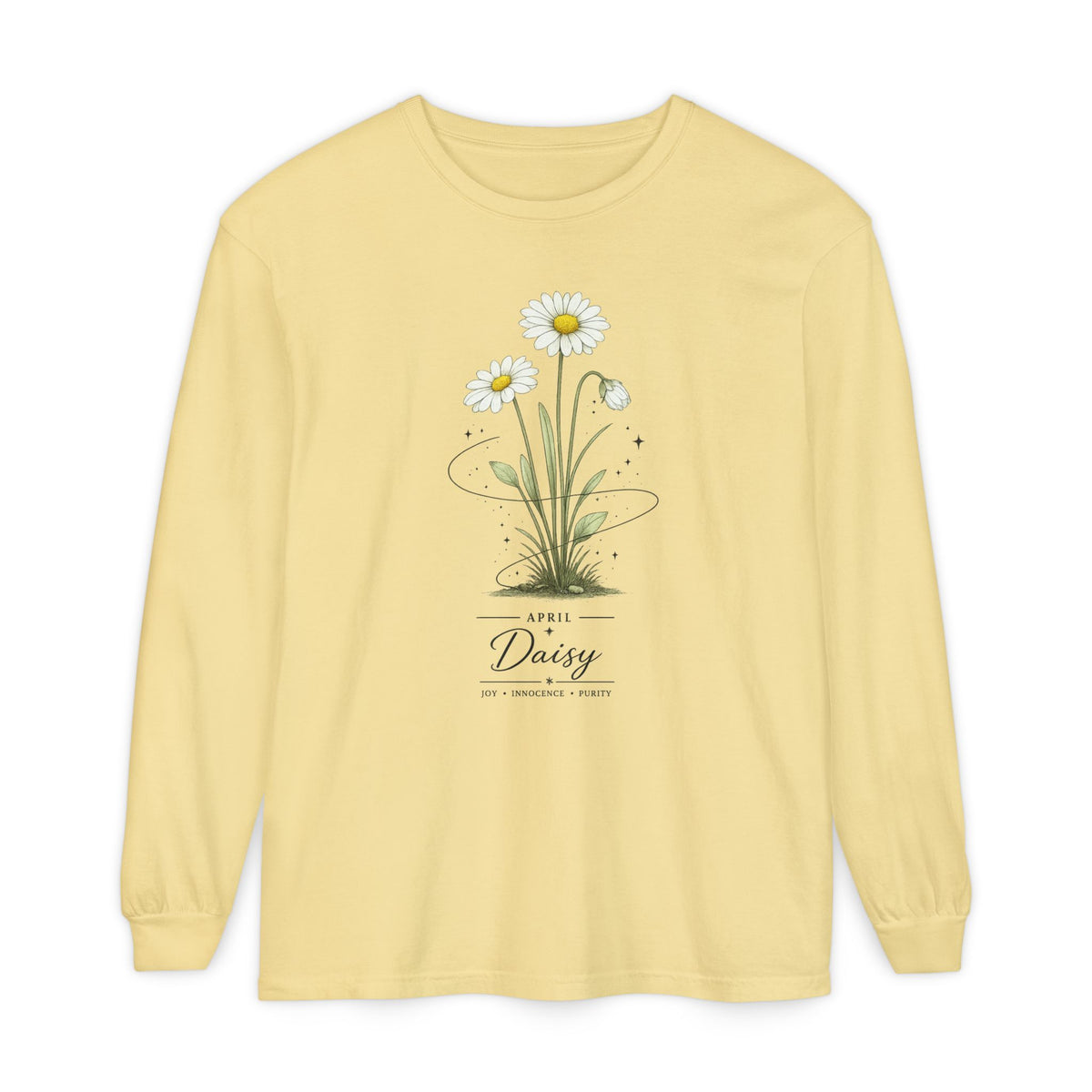 April Birth Flower Long Sleeve T-Shirt