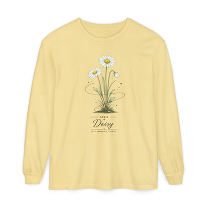 April Birth Flower Long Sleeve T-Shirt