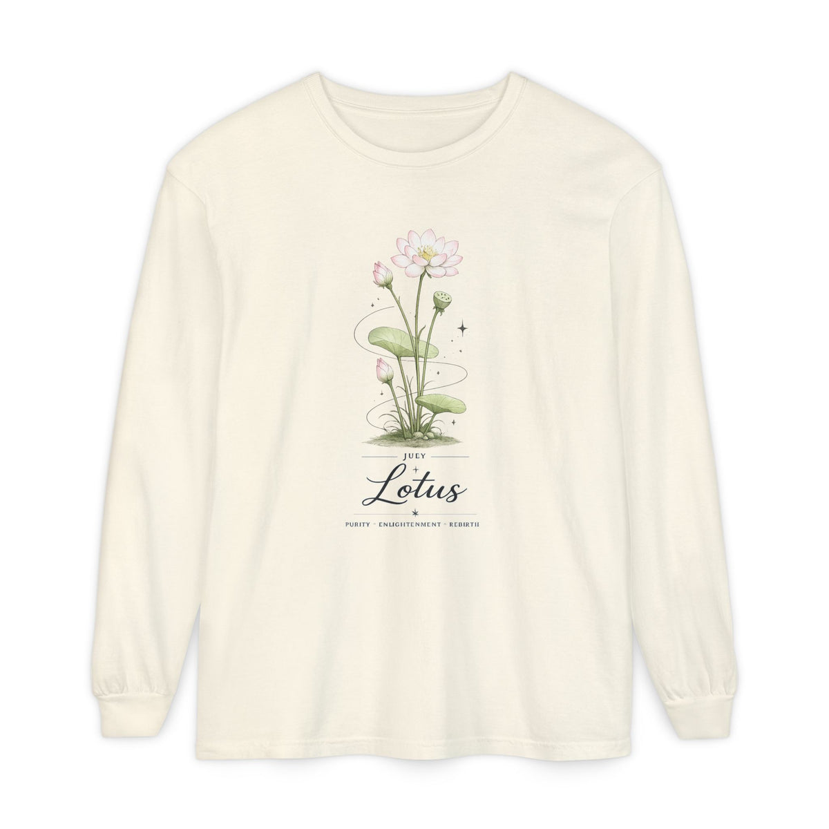 July Birth Flower Long Sleeve T-Shirt