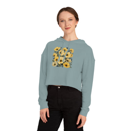 Golden Meadow Cropped Hooded Sweatshirt