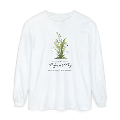 May Birth Flower Long Sleeve T-Shirt