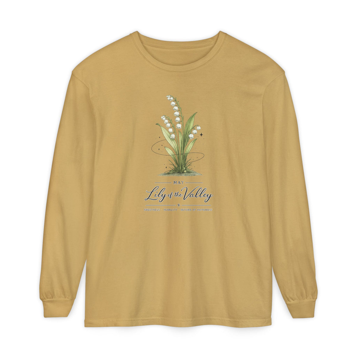 May Birth Flower Long Sleeve T-Shirt
