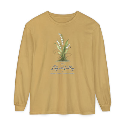 May Birth Flower Long Sleeve T-Shirt