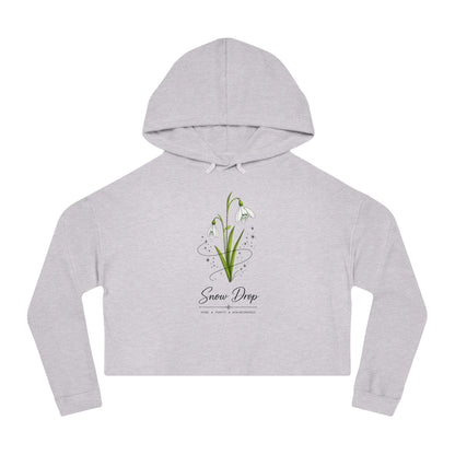 Snow Drop Cropped Hooded Sweatshirt