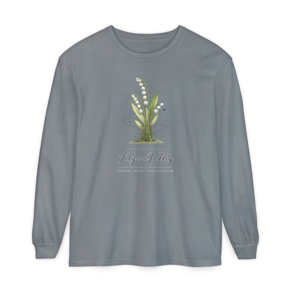 May Birth Flower Long Sleeve T-Shirt