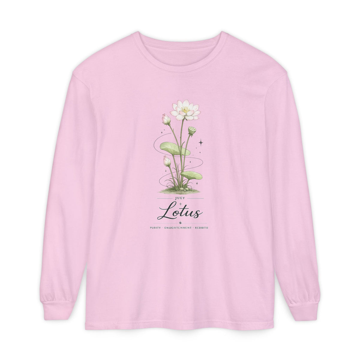 July Birth Flower Long Sleeve T-Shirt