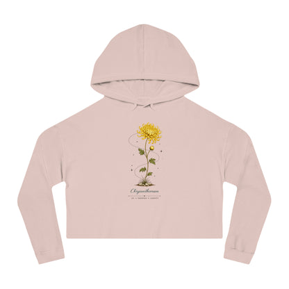 Chrysanthemum Cropped Hooded Sweatshirt