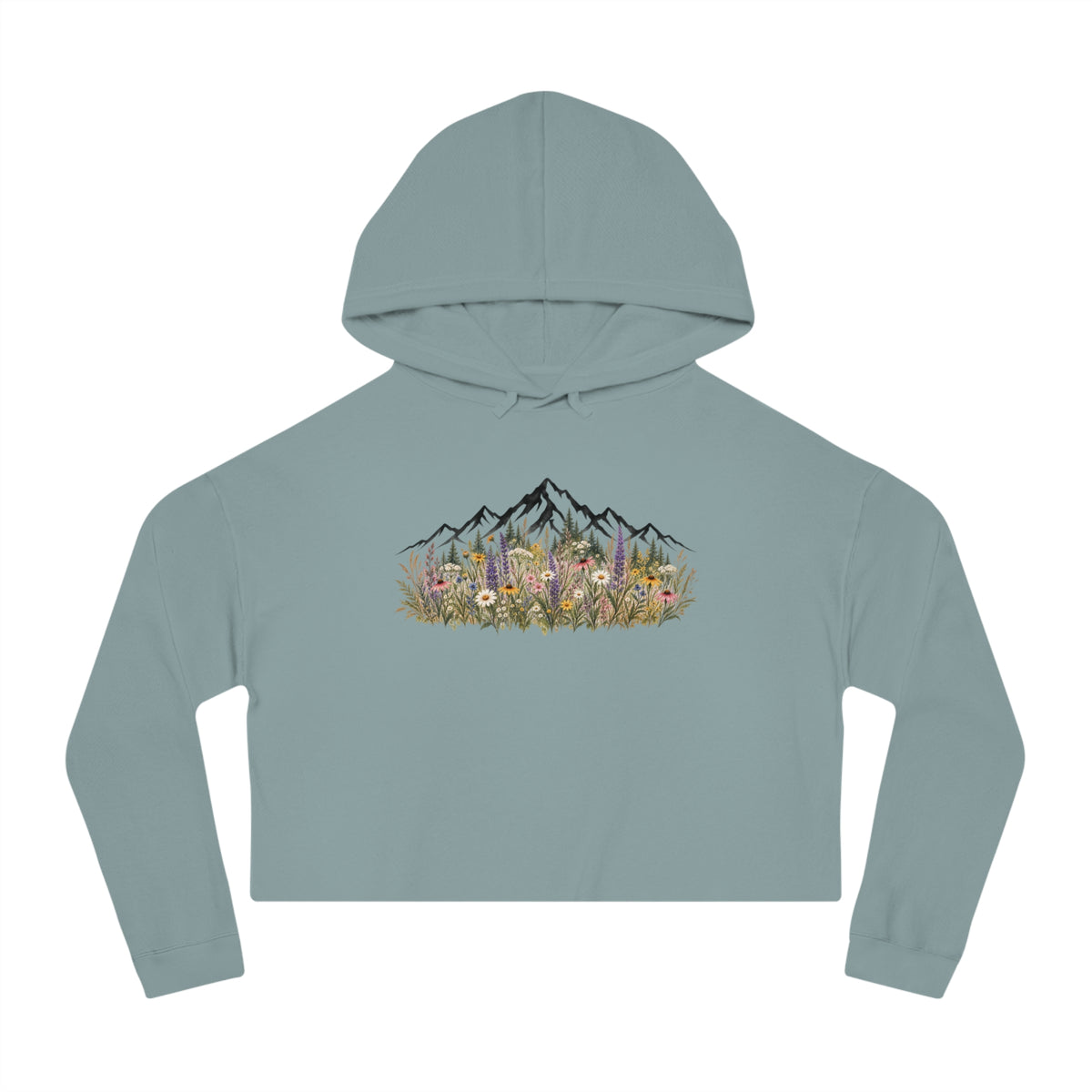 Summit Blooms Cropped Hooded Sweatshirt