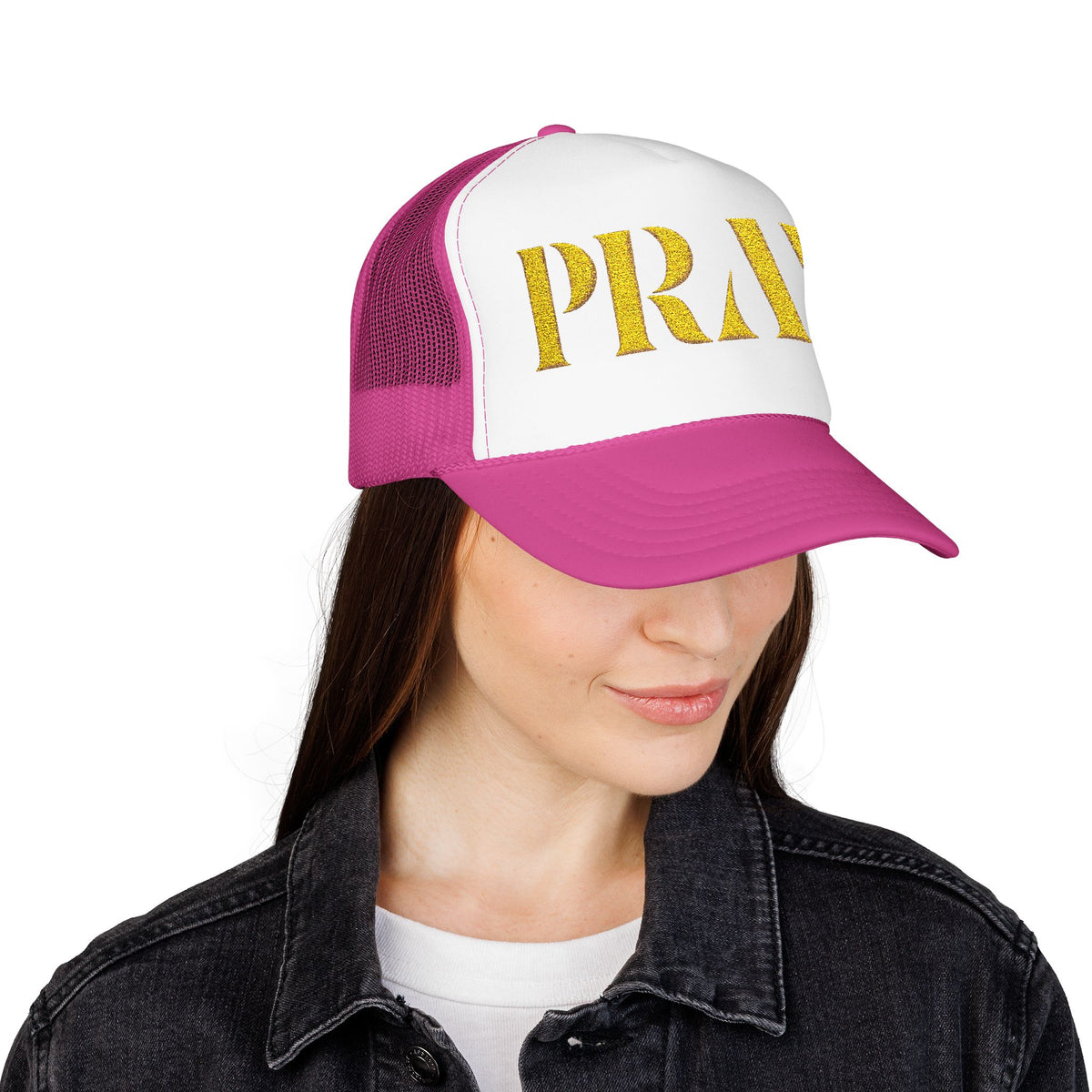 Pray Embroidered Foam Trucker Hat