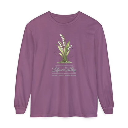 May Birth Flower Long Sleeve T-Shirt