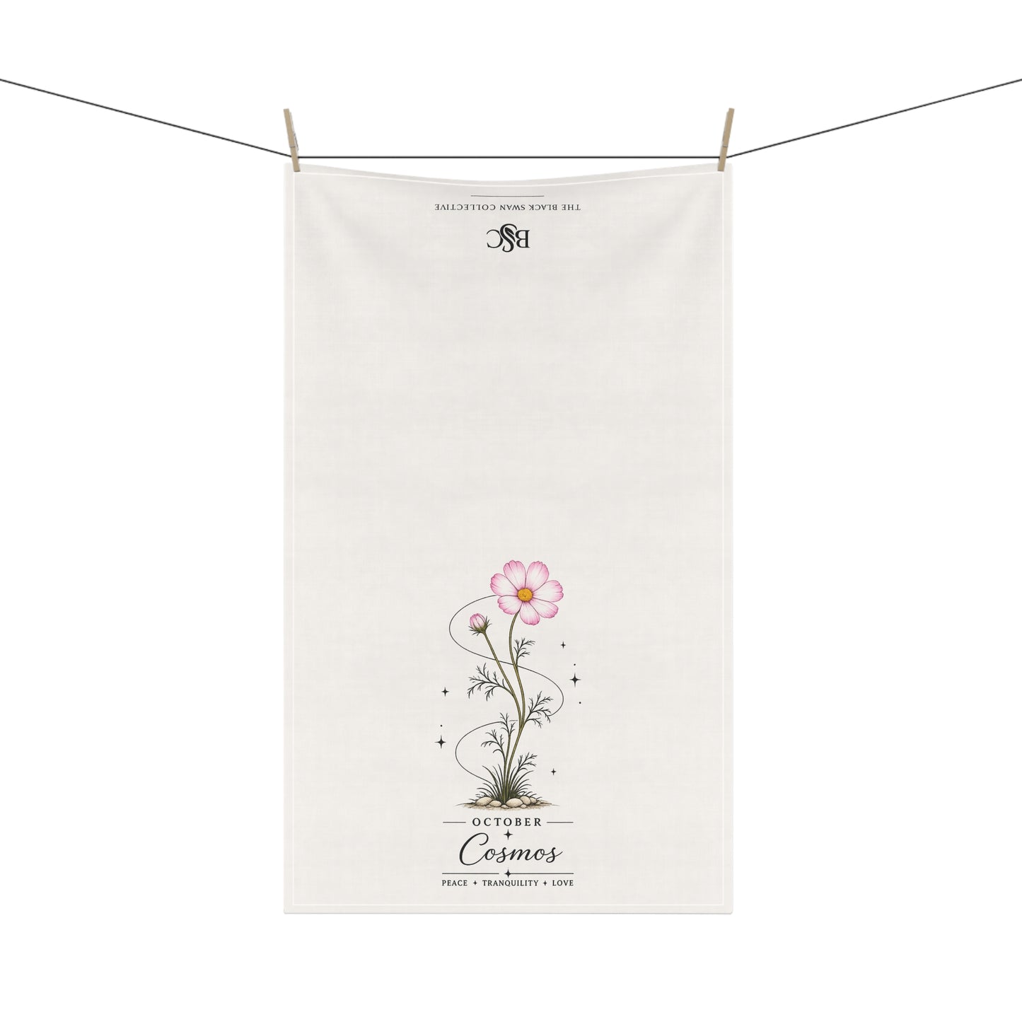 October Birth Flower Tea Towel