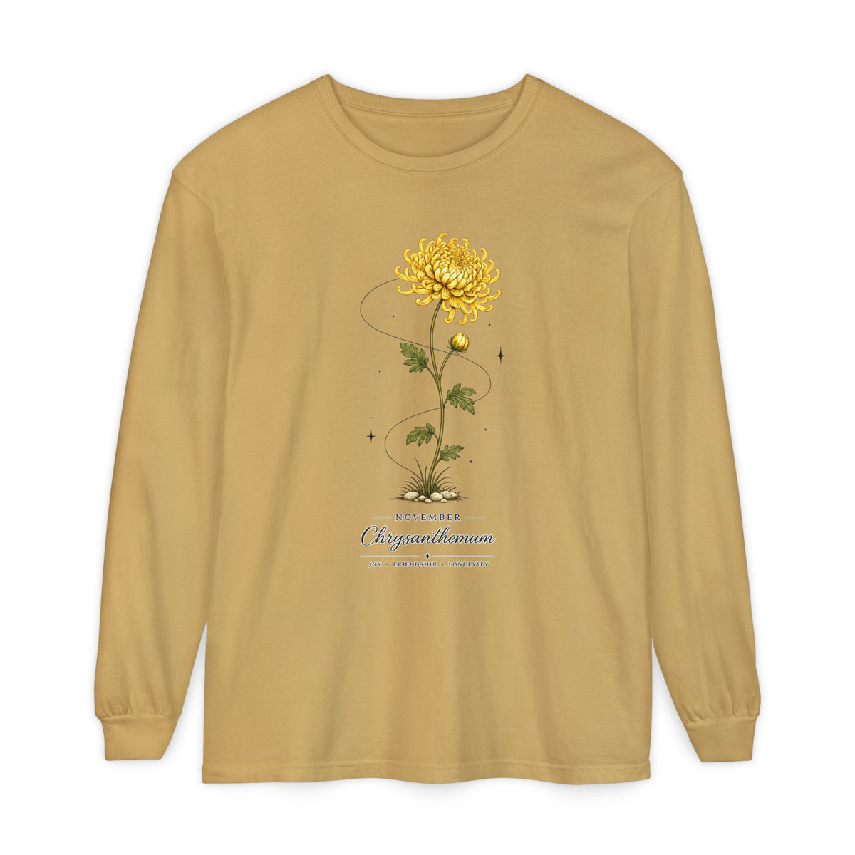 November Birth Flower Long Sleeve T-Shirt