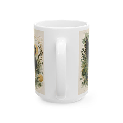 Emerald Grace Ceramic Mug, (11oz, 15oz)