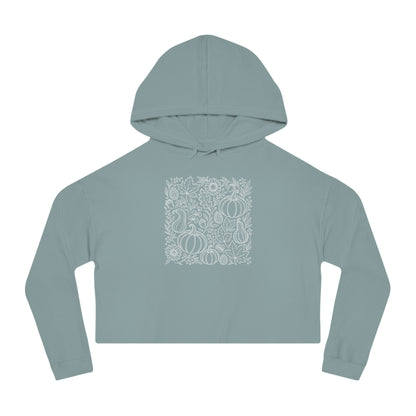Autumn Whimsy Cropped Hooded Sweatshirt