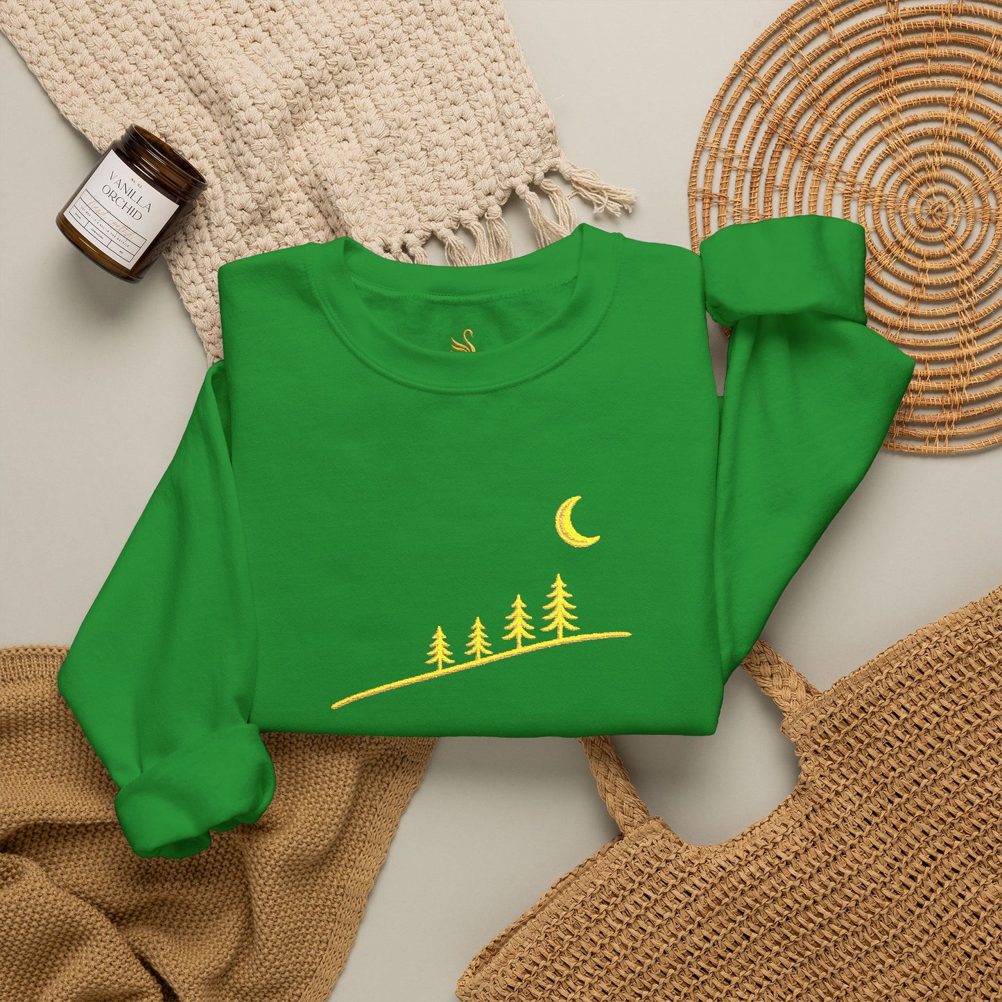 Moonlit Slope Embroidered Sweatshirt