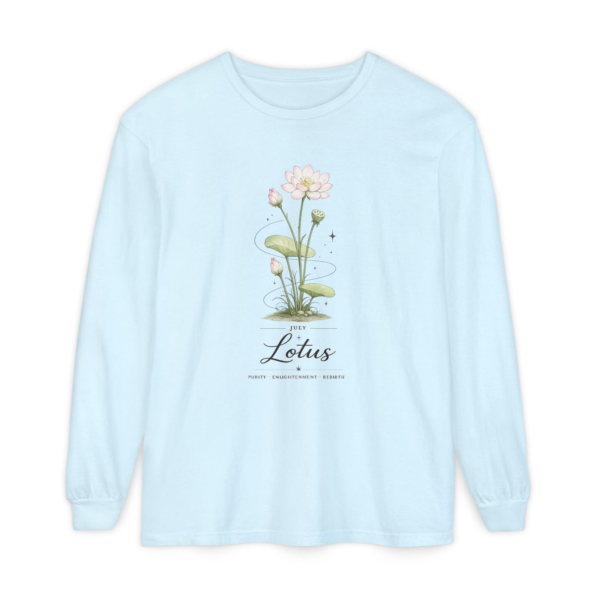 July Birth Flower Long Sleeve T-Shirt