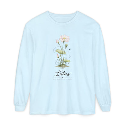 July Birth Flower Long Sleeve T-Shirt