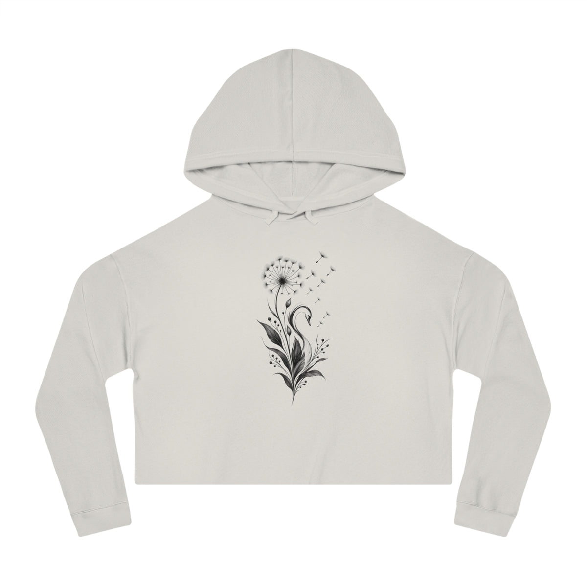 Swan Wish Cropped Hooded Sweatshirt