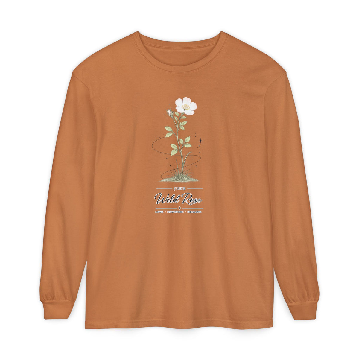 June Birth Flower Long Sleeve T-Shirt