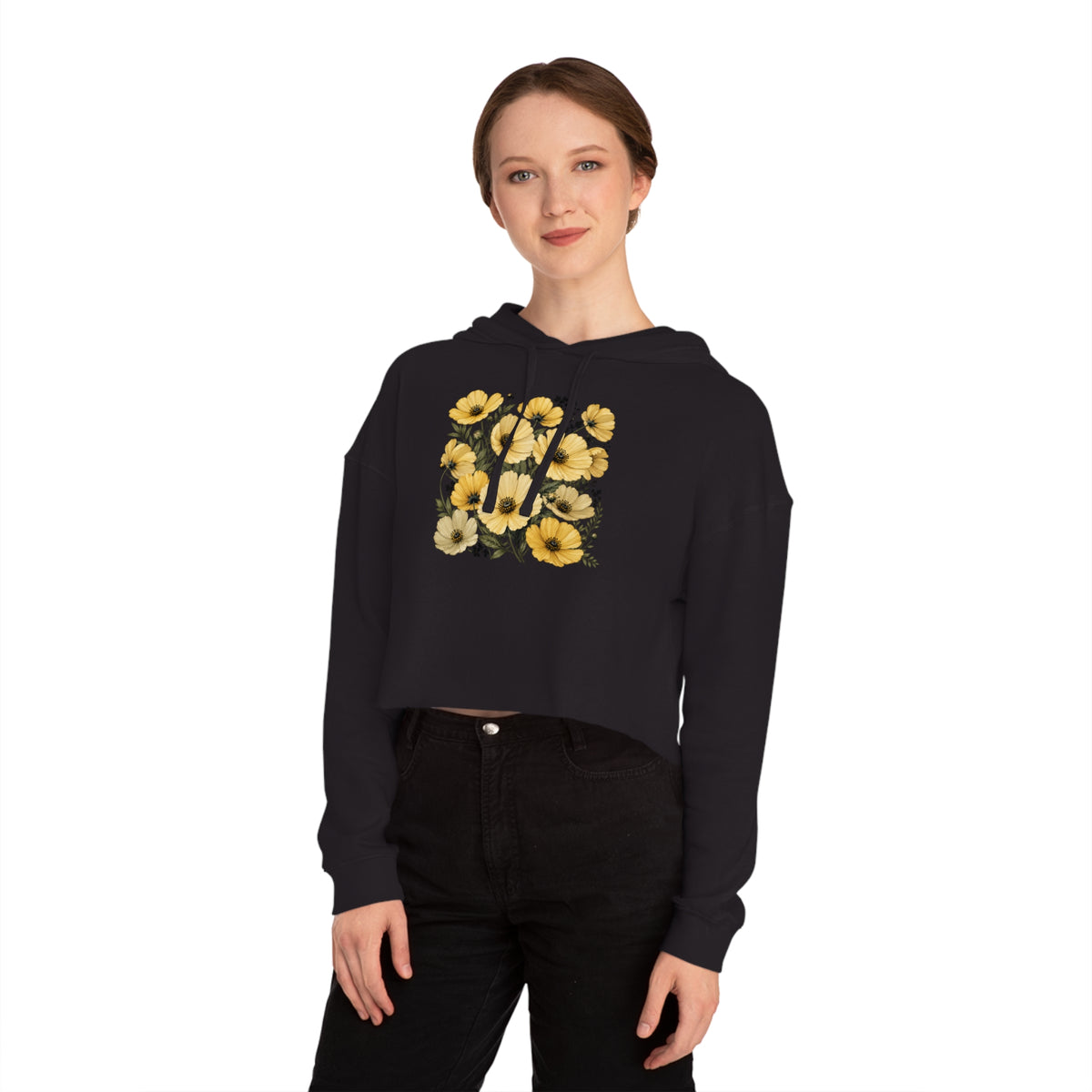 Golden Meadow Cropped Hooded Sweatshirt
