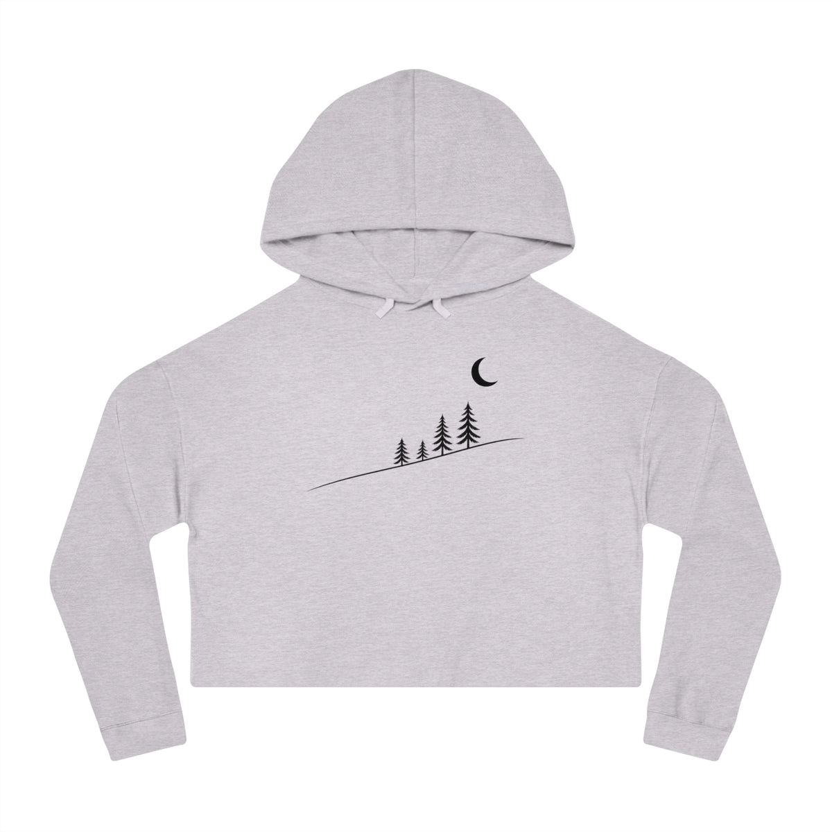 Moonlit Slope Cropped Hooded Sweatshirt
