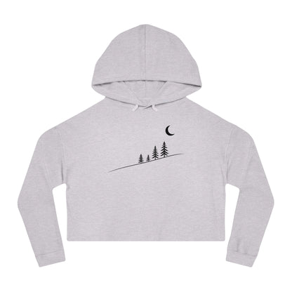 Moonlit Slope Cropped Hooded Sweatshirt