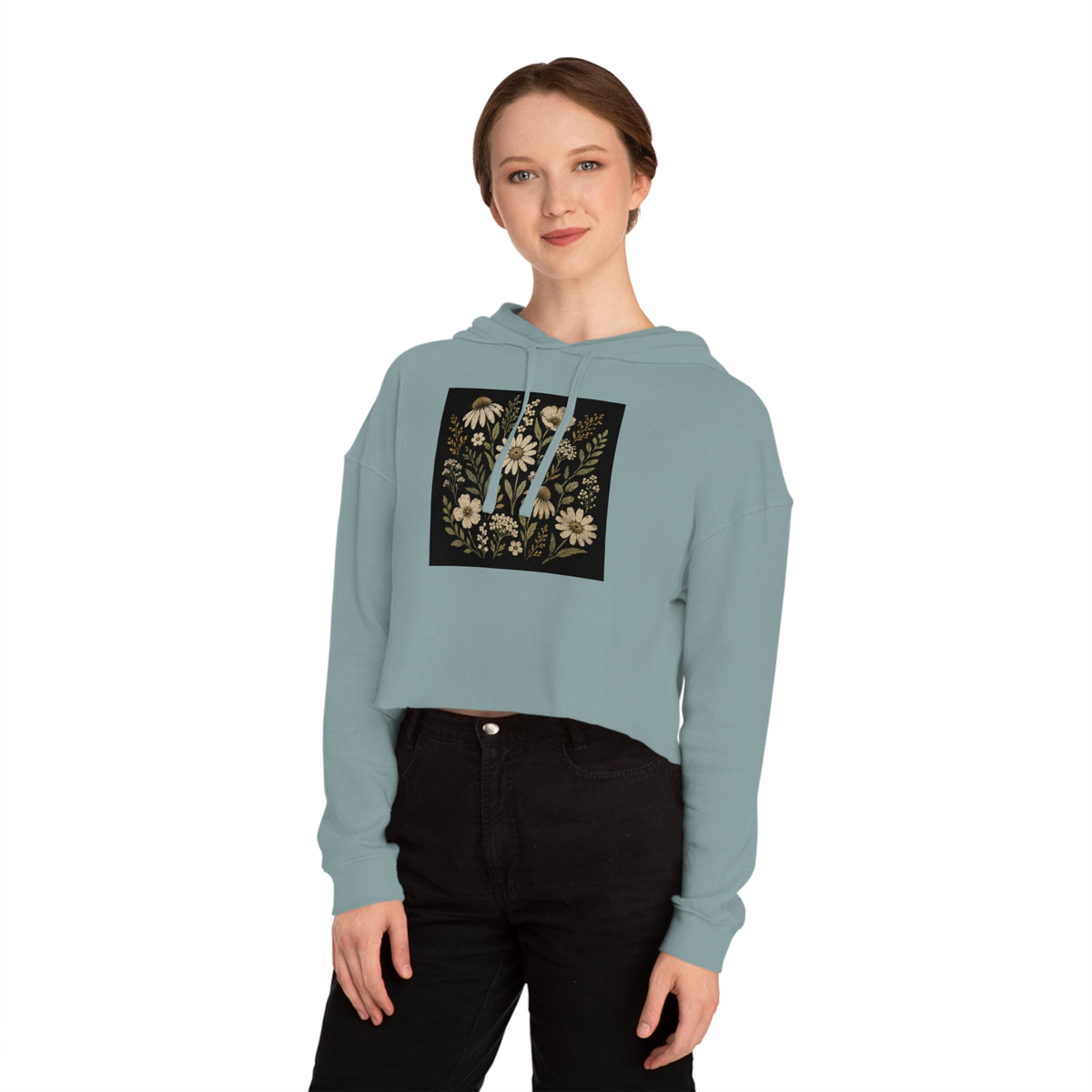 Grace After Dark Cropped Hooded Sweatshirt