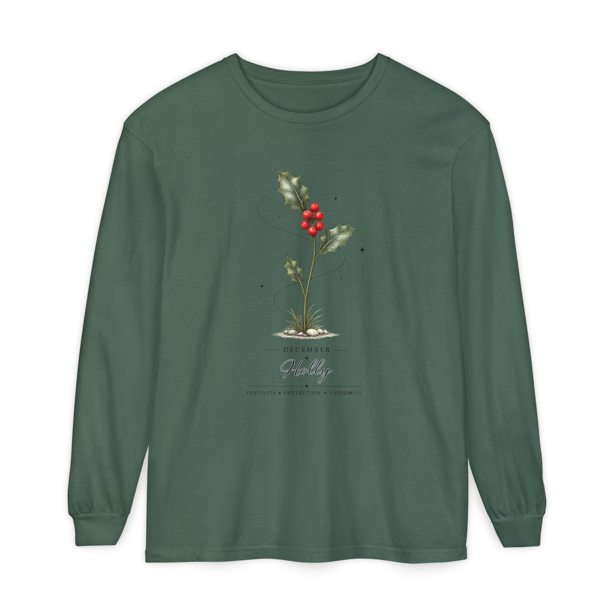 December Birth Flower Long Sleeve T-Shirt
