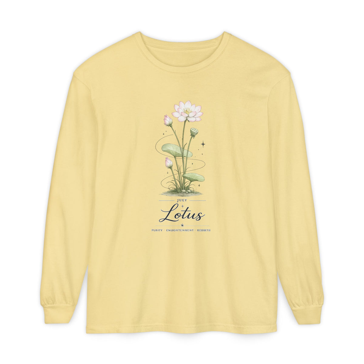 July Birth Flower Long Sleeve T-Shirt