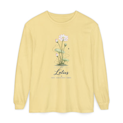July Birth Flower Long Sleeve T-Shirt