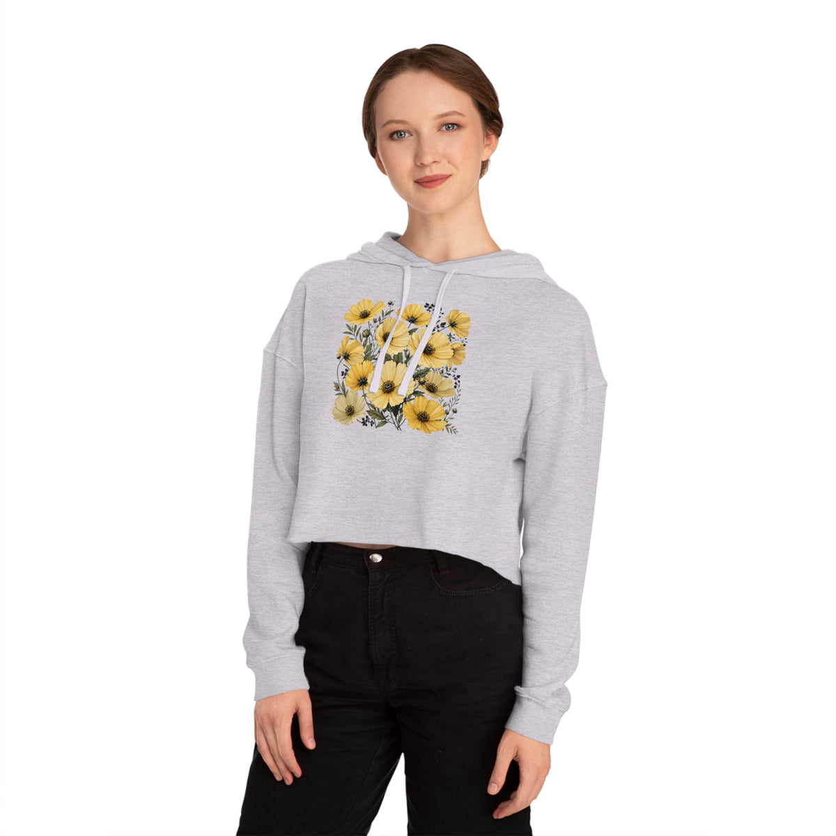 Golden Meadow Cropped Hooded Sweatshirt