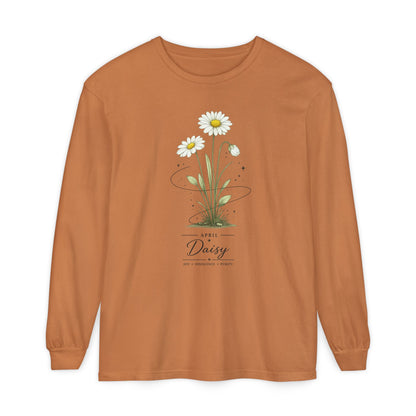 April Birth Flower Long Sleeve T-Shirt