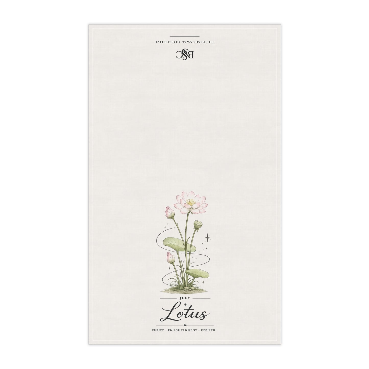 July Birth Flower Tea Towel