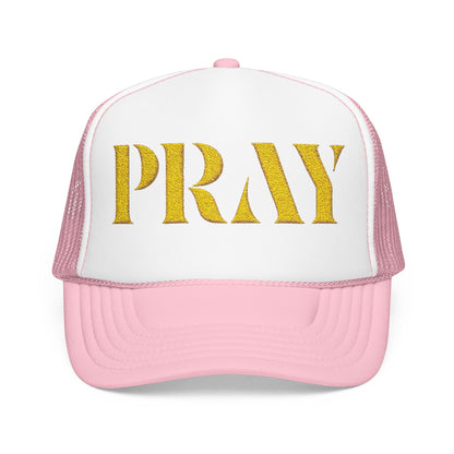 Pray Embroidered Foam Trucker Hat