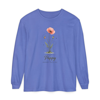 August Birth Flower Long Sleeve T-Shirt